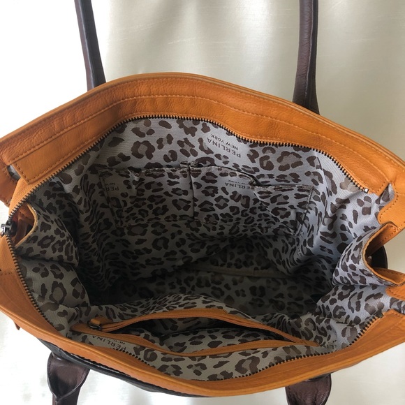 Rare Genuine Leather Tri-Colored Perlina Handbag - Picture 7 of 8